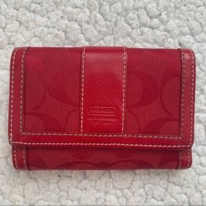 Coach leather/canvas wallet